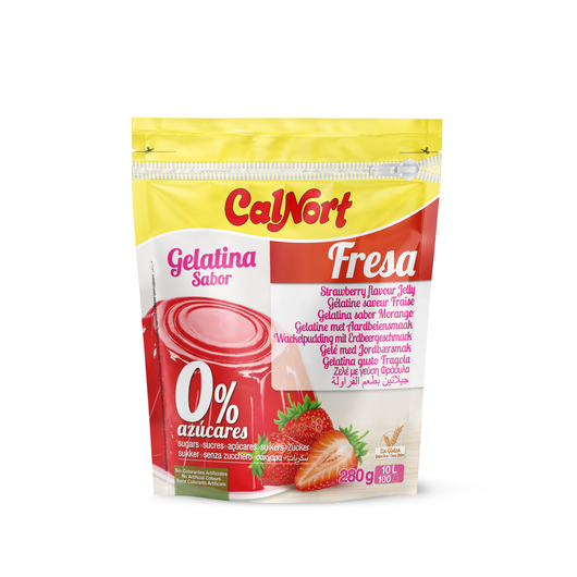 Gélatine saveur Fraise 0% sucre 280 g CALNORT