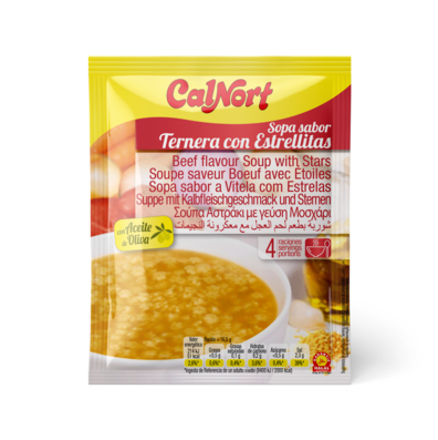 Soupe saveur Boeuf avec Étoiles 66 g CALNORT